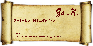 Zsirka Mimóza névjegykártya